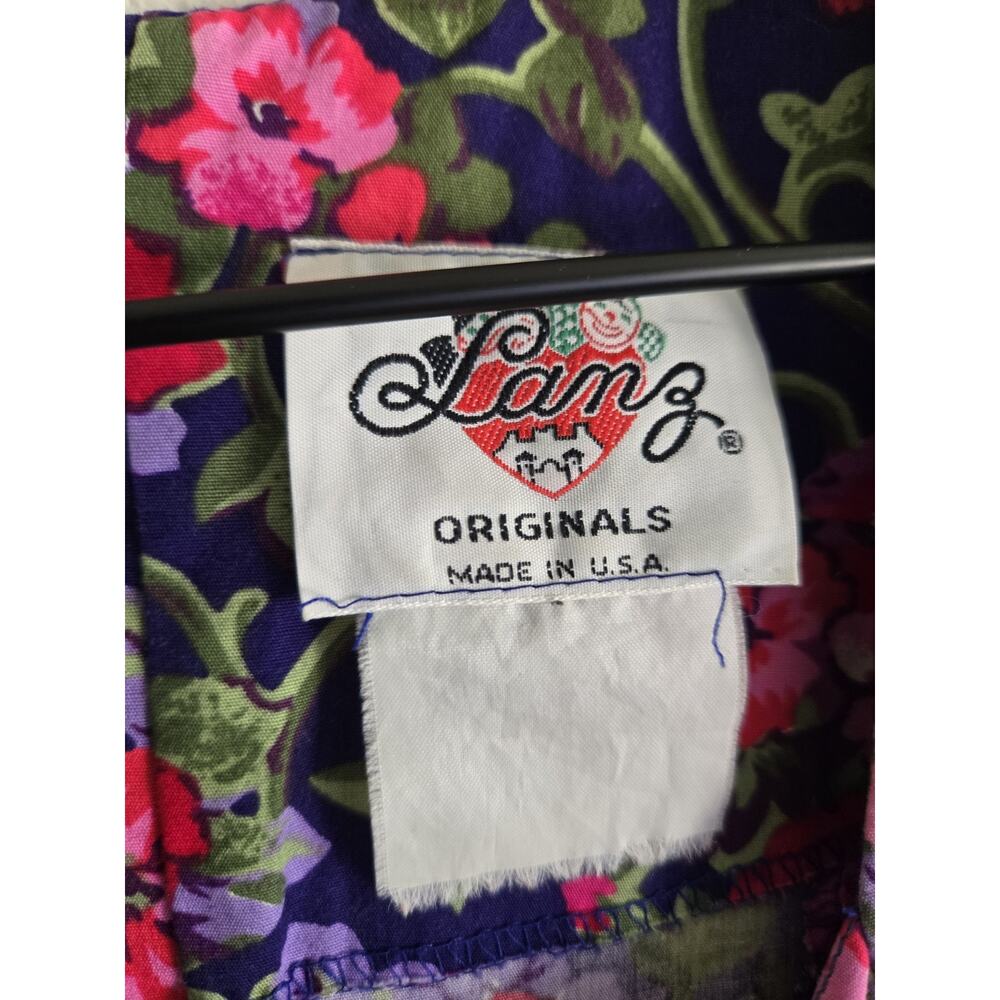 Lanz Originals 80s Pink Floral Maxi Dress Cottage Prairie Grandma Garden Party S - Picture 6 of 11
